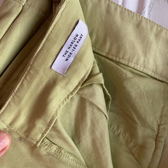 NWT Madewell The Tall Harlow Wide Leg Pant in Drapey Twill -- Pale Lemongrass - Picture 12 of 12
